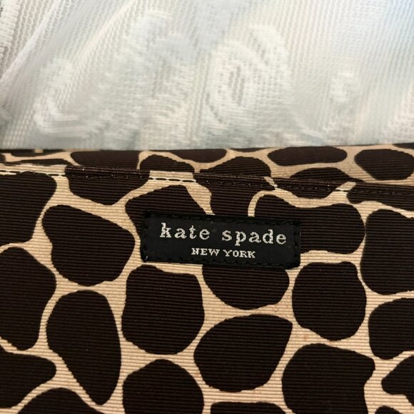 KATE SPADE Vtg 90s Animal Print Nylon Shoulder Bag - Picture 2 of 8